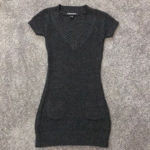 Gray sweater dress